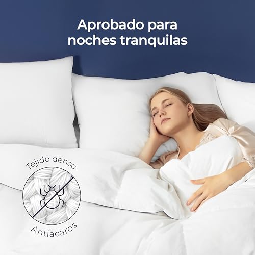 Dreamzie - Edredón de Plumas Ultracómodo Nordico Cama 135 - Duvet y Plumón de Pato 450gsm – Certificado Oeko-Tex, Downpass y RDS para Bienestar Animal - imagen 4