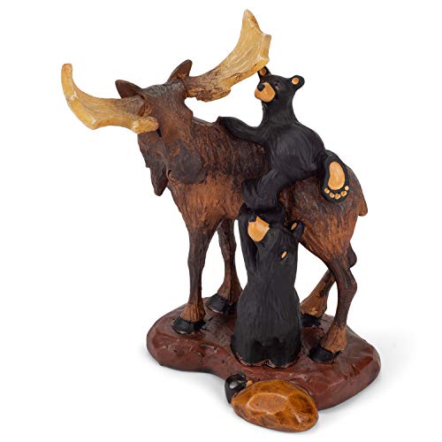 Demdaco Bearfoots By Jeff Fleming All Aboard Midnight Black 4 X 4 Hand Cast Resin Stone Collectible Figurine #TOP4