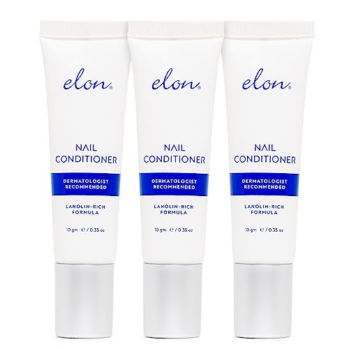 Elon Lanolin-Rich Nail Conditioner, Strengthens Nails & Protects Cuticles (10G Tube, 3 Pack) #TOP29