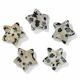 FVFIJH Colgante de estrella de cinco puntas de piedra natural, amazonita, lapislázuli, amatista, cuentas para joyería, accesorios, 1/2/3/5 unidades, dálmata