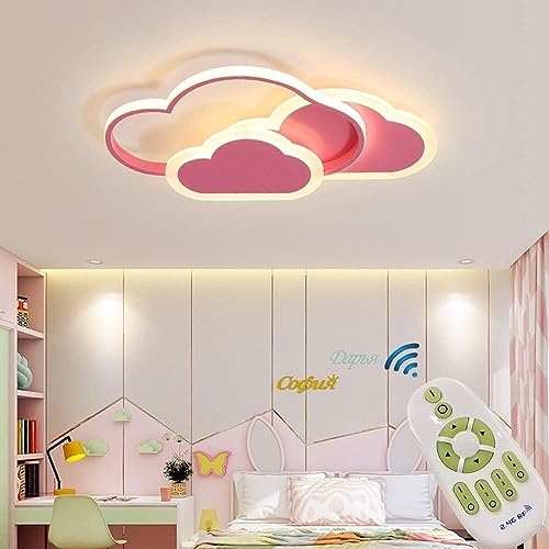 Plafonnier LED rose HAZARA 42cm pour illuminer le salon la chambre ou la salle à manger