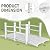 Outvita 5 ft Garden Wooden Bridge Arch Stained Finish with Safety Rails Outdoor Footbridge for Backyard Creek Farm, Decorative Pond Bridge