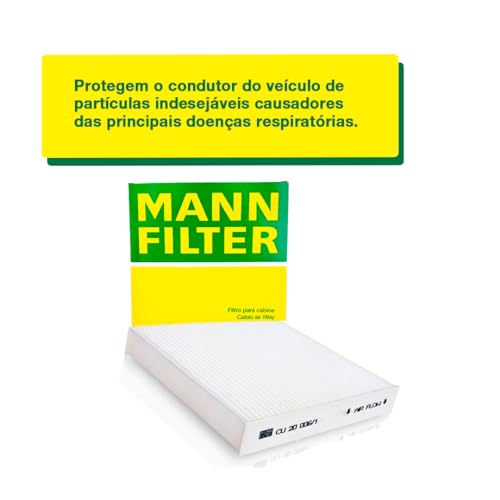 Original MANN-FILTER Filtro de Cabine Ar-Condicionado CU20006/1 para Argo, Cronos, Mobi, Fiorino, Si
