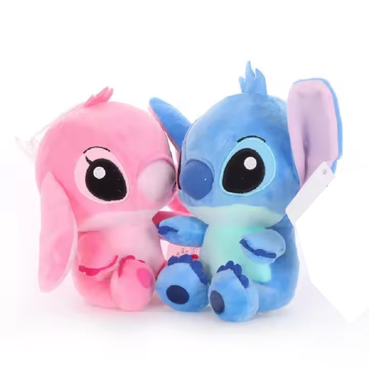 Image of Stitch Soft Toy with Angel for Girls Pink Stitch plushie Teddy Bear Gift for Girlfriend Stuffed Animal Kuala Plush Toys plushies Combo Gifts 30 cm