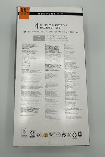 Kirkland Signature Men's Boxer Brief Pima Cotton 4 Pack, Black, XX-Large3