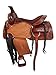 Western Trail Saddle Horse Pleasure Comfortable Ride Tooled Leather Rodeo Cowboy Saddles 15 16 17 18 FQHB (18 Inch, Snake Tooled Brown)