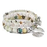 Jardme Healing Crystal Bracelets for Women, 8mm Beaded Natural Stone Stretch Chakra Bracelets Tree of Life Bracelet Jewelry Gifts for Women