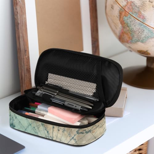 Image of Pardick Pencil Case for Girls Boys, Sea Turtle Big Capacity Pencil Pouch with Zipper Compartments Pen Holder Portable Stationery Storage Bag Back to School Gifts Ideas