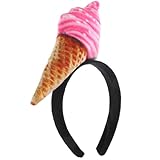 Veemoon Haarreif EistüTe, Lustiges Party-Kopfbedeckung Eiscreme-Hut Essens-Haarband Neuheiten Hut-Stirnband Cosplay-KopfzubehöR FüR Mottoparty-KostüMzubehöR Allgemein