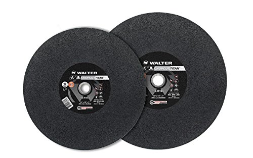 Walter Surface Technologies 10H163 Chopcut Titan Titanium Cutoff Wheel for Chop/Stationary Saws, Silicon-Carbide, 3800 RPM, 16" Diameter, 7/8" Arbor, Type 1, Round Hole, 9/64" Thick (Pack of 10)