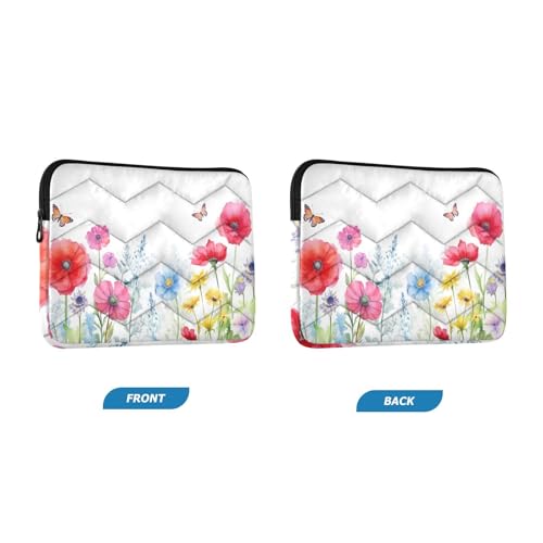 Funda para portátil 13-14 pulgadas flores acuarela impermeable miniatura 2