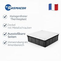 RASMACOR | 2er-Pack Unterputz-Abzweigdose 200x200x65 mm | Deckel mit Schrauben | Elektro-Einbaudose 200x200 | REF 292060 | Einfache Installation und Maximale Sicherheit – Ansicht 7
