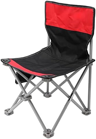 xwyebo Fishing Chairs Folding Portable Compact Folding Chair Camping Chair with Stainless Steel Frame Pocket for Sandbeach Fishing