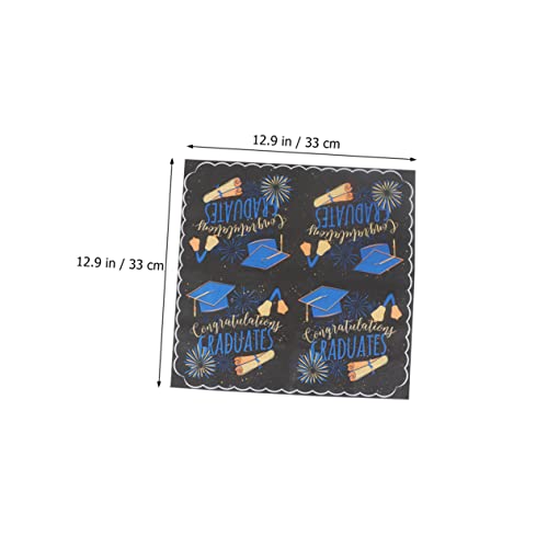 Amosfun Kit De 96 Folhas 2020 Tecido Para Festa De Formatura Tema De Formatura Guardanapo Artigos De