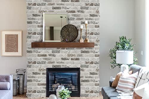 Timeet Brick Effect Sticky Back Plastic Paper Vintage Self Adhesive Wallpaper 44x1000cm Peel and Stick Vinyl Film Faux Textured Brick Removable Wallpaper 3D Effect for Kitchen Bedroom Entire Rooms