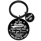Gifts For Brother Adult Best Big Brother Gifts From Sister Funny Birthday Gift For Adults Men I Believe In You Inspirational Brothers Keychain Gift For Him