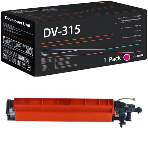 UVUMB DV-315 Developer Unit Compatible for Konica Minolta bizhub C250i C251i C300i C301i C360i C361i Printers, with Chip, High Yield 800000 Pages, High-Definition Printing (1 Pack Magenta)