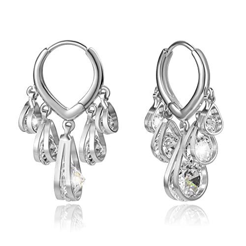 Huggie Earrings for Women 14K Gold Plated Earrings Dainty Statement Sterling Silver Cute Dangle Earring Hypoallergenic Huggie Hoop Earrings for Wome Trendy Prom Party Jewelry Gift