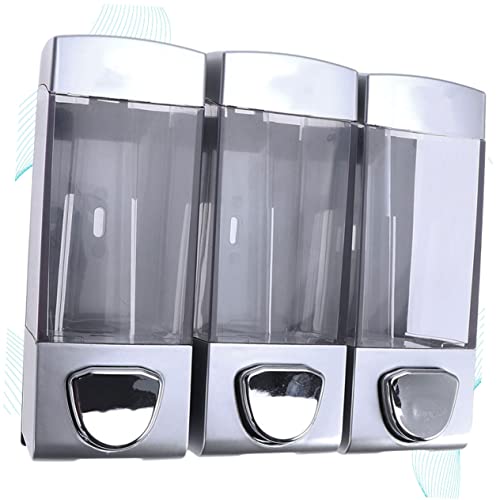 STOBAZA Wall-Mounted Soap Dispenser 3 Outlets Pump Bottle for Shampoo Lotion Alternative Easy to Use for Home Hotel