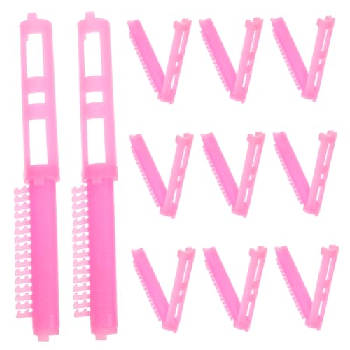 WRITWAA 12Pcs Hair Root Roller Clips Perm Rods for Waves Comfortable Hair Styling Tool for All Hair Types Design for Friends