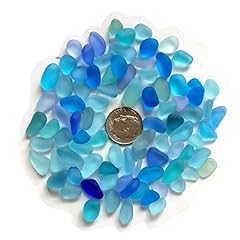 青い色, ビーチグラス, 海のグラス, シーグラス,sea glass(スモールサイズ, 8-12mm 長さ) (100)