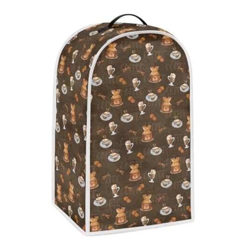 Image of Coffee Cup Blender Dust Cover, Anti Fingerprint Polyester Stand Mixer or Coffee Maker Appliance Protector, Stain Resistant Blender Cover for Kitchen Appliance Machine Washable