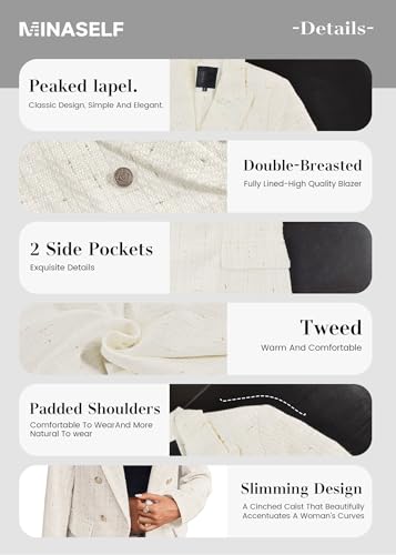 Mina Self Leather Blazer Jackets for Women Travel Cape Tuxedo Tailored Beach Fishing Holiday Ladies Tops and Blouses Hooded White Sport Clothes Beige XL