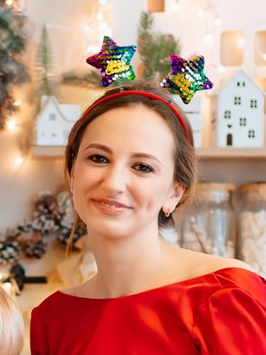 Christmas Headbands and Costume Headwear, Xmas Santa Christmas Accessories Decorations Party Favors for Women