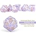 Shiny D&D Dice Set,DNDND 7 PCS Resin Polyhedral Dice with Organza Bag for Dungeons and Dragons,DND,Role Playing Games and Table Games
