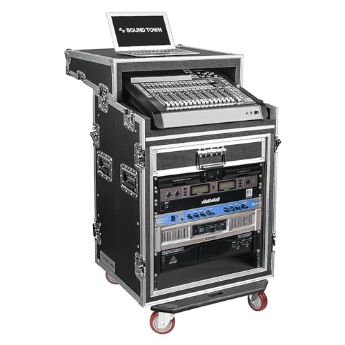 Sound Town �V���b�N�}�E���g 12U ATA ���b�N�P�[�X 20�C���`�̃��b�N�\�Ȑ[�� 11U �X�΃~�L�T�[�g�b�v�ƃL���X�^�[�t�� 12�X�y�[�X�T�C�Y - �v���c�A�[�O���[�h (STMR-SP12UW)