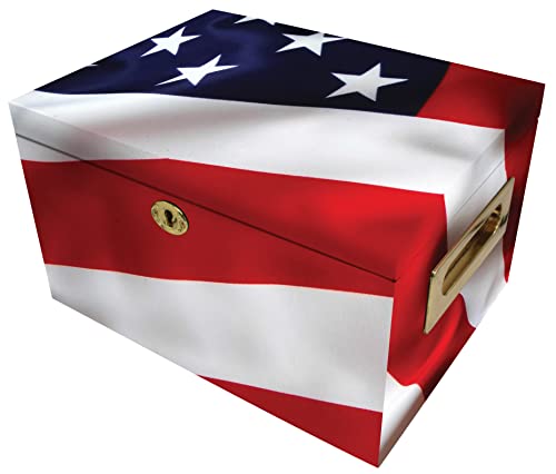 Flag Cremation Urns for Human Ashes Adult Male Chest Urns for Ashes