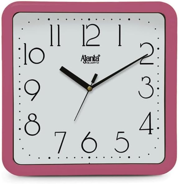 Ajanta F-Series 9.4 Inches Wall Clock for Home and Offices, Wall Watch (Pink)