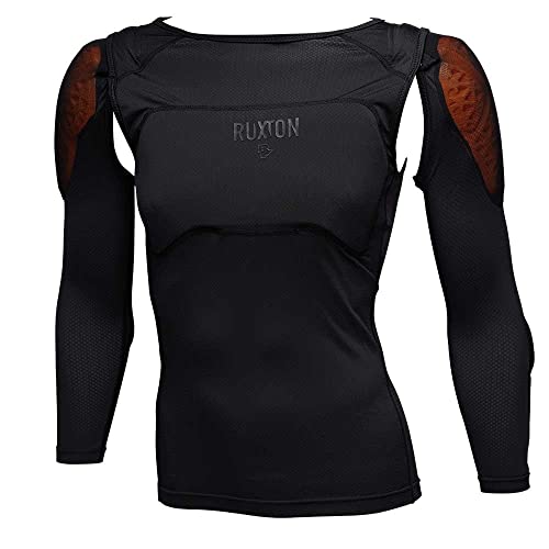 Maillot RUXTON CORE noir XXL avec manches amovibles zippées et protection modulable