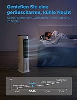 Midea Silent Air Cooler Pro 4-in-1 Mobile Klimaanlage Leiser:Luftkühler,Turmgebläse,Luftbefeuchter und Luftreiniger,mit Fernbedienung,5L Wassertank,355m³/h Luftdurchsatz,55W,LED-Display,Timer,Weiß – Ansicht 6