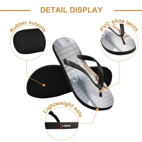 Burbuja Bathing Dog Flip Flops for Women Men, Soft Thong Sandals Rubber Slippers for Pool Beach Essentials3