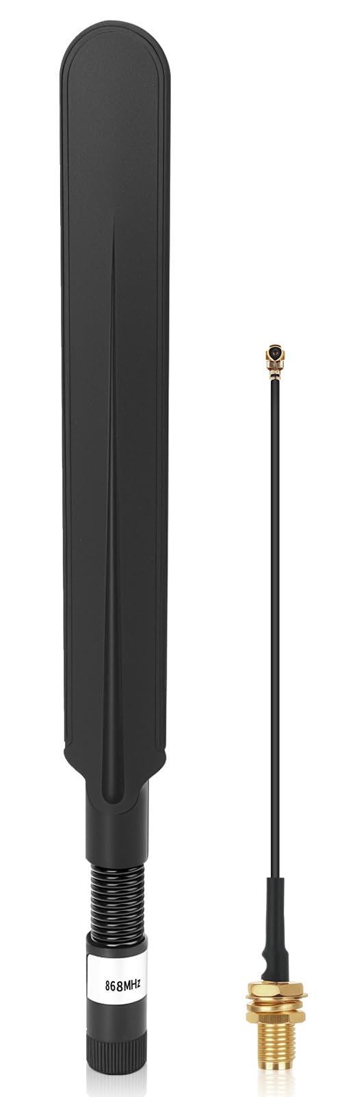 Meshtology Meshtastic 850-900MHz LoRa Antenna 10dBi Gain Long Range Outdoor Antenna 21 cm Omni SMA Maschio per ESP32 LoRa V3 RAK Development Board con prolunga da 10 cm, colore: Nero