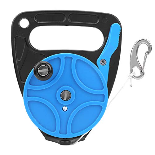 Diving Reels, Scuba Dive Reel, 272 ft Dive Reel with Thumb Stopper and Handle Stop Switch, for Cave, Wreck, Cave Drift Diving, Kayak Anchorand More Underwater Activities (Blue)