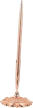 Rose Gold Guest Book Pen with Hollow Round Base Black Ink Ballpoint Signature Pen for Hotel Reception Ergonomic Multi-function Desktop Writing Accessory for Business and Wedding