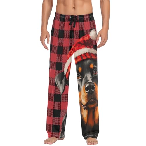 Men's Pajama Pants Soft Comfy Christmas Sleep Lounge Pants Pjs Bottoms with Pockets