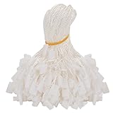 950pcs Hang Tag Polyester String Snap Lock Pin Loop Fastener Hook Ties Easy and Fast to Attach, 7 Inch Long Block (White)