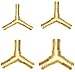 Produktbild N/B Y Schlauchverbinder Y-Stücks 4Stk Messing Y Verbindungsstück für Kraftstoff Luft Wasser Gasöl Fittings Rohrverbindungsstücke für Camping(6mm,8mm,10mm,12mm)