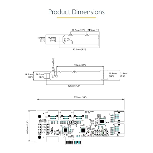 Image of StarTech 10-Port PCIe SATA Card, 6Gbps, TAA, NCQ (10P6G-PCIE-SATA-CARD)