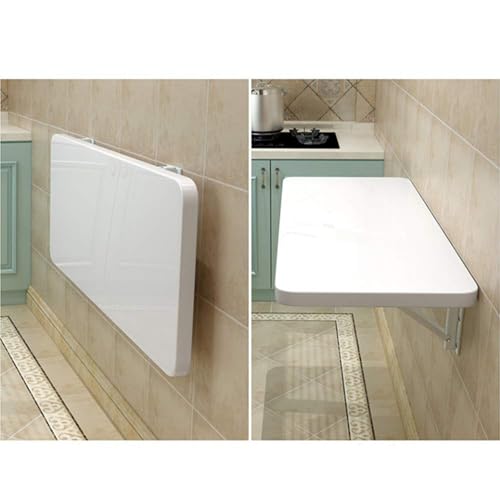 Table pliante murale bois rabattable bureau gain de place 120cm - 5