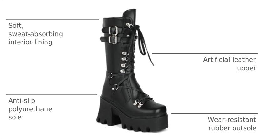 Image of Ulalaza Women Mary Jane Dress Pumps Lolita Shoes Cute Platform Gothic Double Ankle Strap Round Toe Chunky Heel Uniform Pumps Shoes Perfect for School Party Business Work Dance Date Night Club