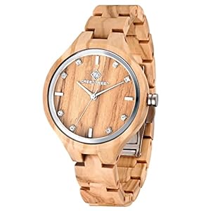 Women Wooden Watches Analog: Japanese Quartz Movement – Lightweight Watch for Daily Life – Elegant Wristwatch for Mother Wife Daughter Female Friend
