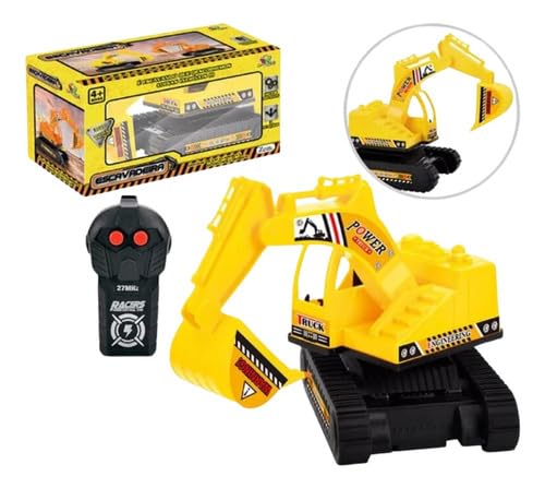 Brinquedo Escavadeira Construção De Controle Remoto 360º Máquina Escavadeira de Controle Remoto