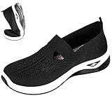 Respirável Tênis de Corrida Suporte de Arco Sapatos de Caminhada (preto, Adulto, 39, Numérico, BR), Tenis Ortopedico, Tecido Respirável Tênis de Corrida Suporte