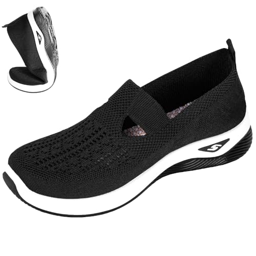 Tênis de Corrida Respirável com Suporte para Arco, Tênis de Caminhada