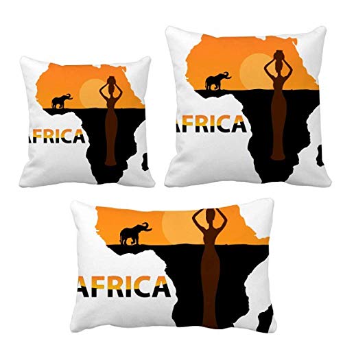 Housse de coussin éléphant Afrique taie oreiller déco savane sauvage - 2