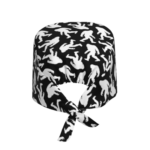 Image of Surgical Caps Men Women, Scrub Cap with Sweatband Adjustable | Tie Back Nurse Cap, Nursing Breathable Working Hat, Scrub Cap, Medical Hats